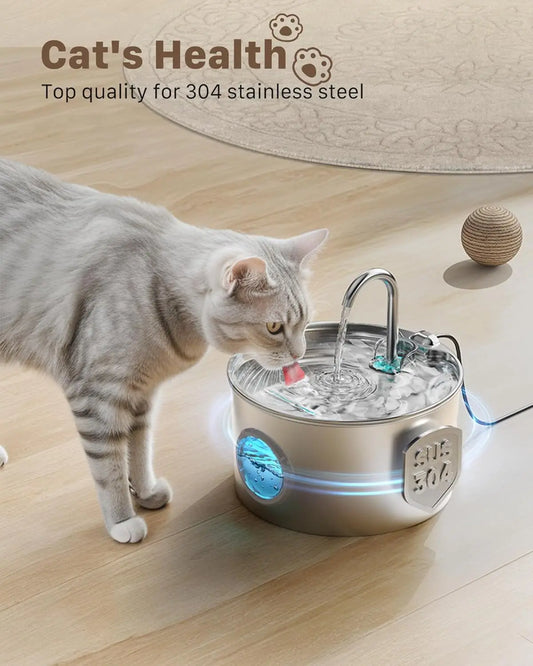 2.2L Stainless Steel Window Pet Water Fountain