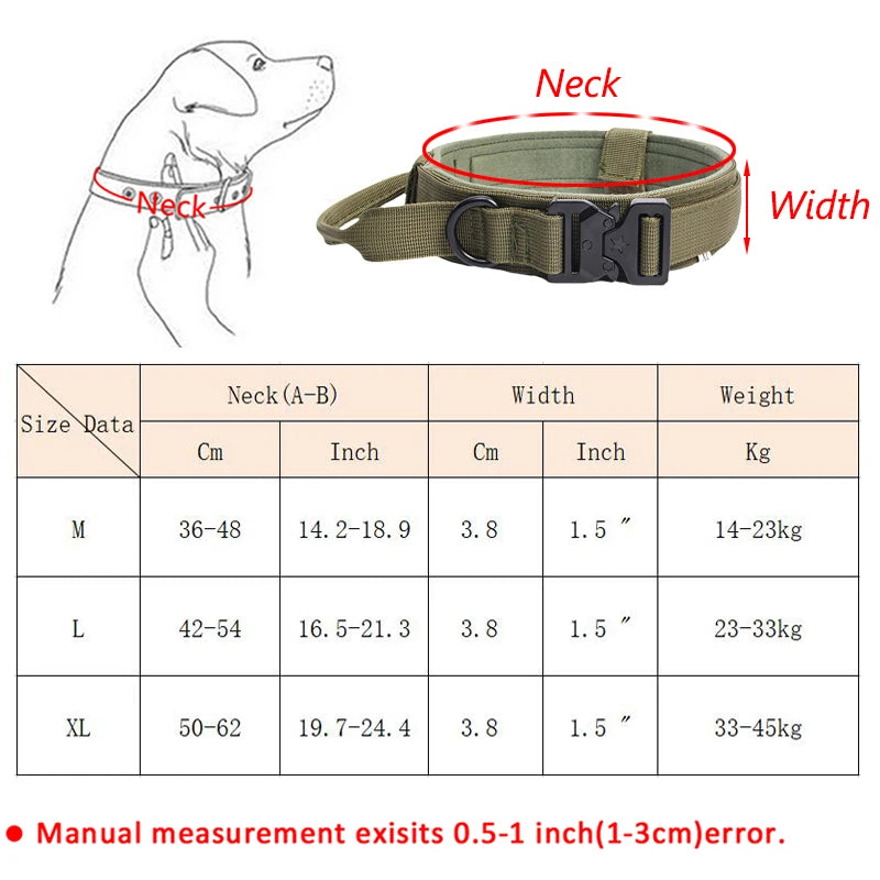 Durable Nylon Dog Collar & Leash Set for Large Dogs