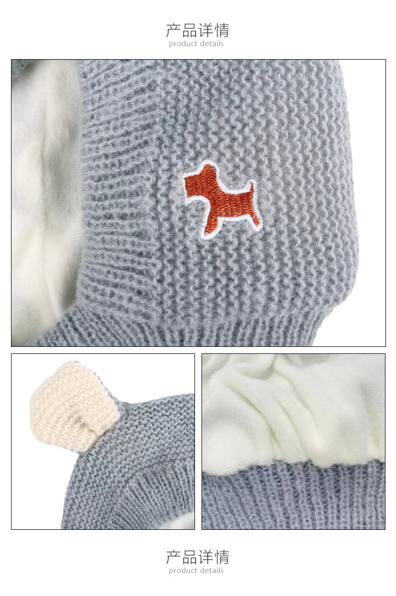 Pet Winter Hat - Warm Headgear for Dogs and Cats