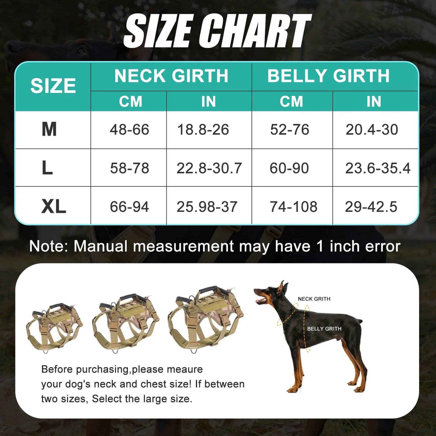 Tactical Dog Harness for Large Dogs