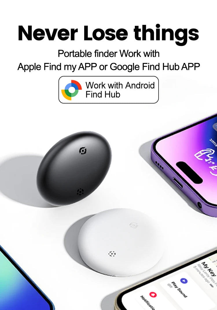 Google Find Hub Smart Location Tag for Android — Pet Collar, Keys & Bags