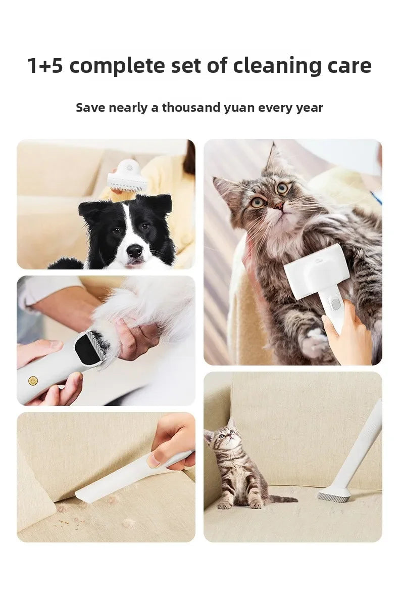 Pet Grooming Vacuum Kit for Dogs & Cats