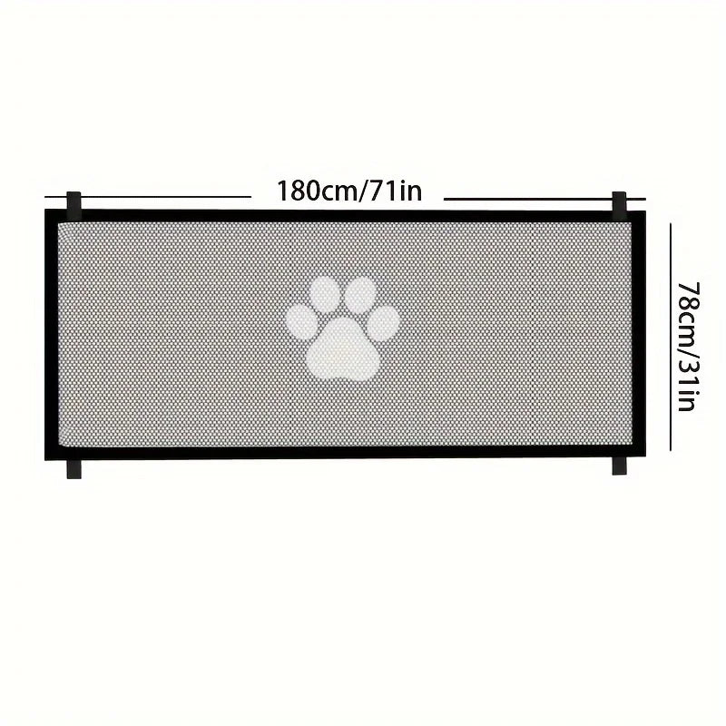 Portable Pet Safety Gate - Folding Mesh Barrier for Dogs and Pets