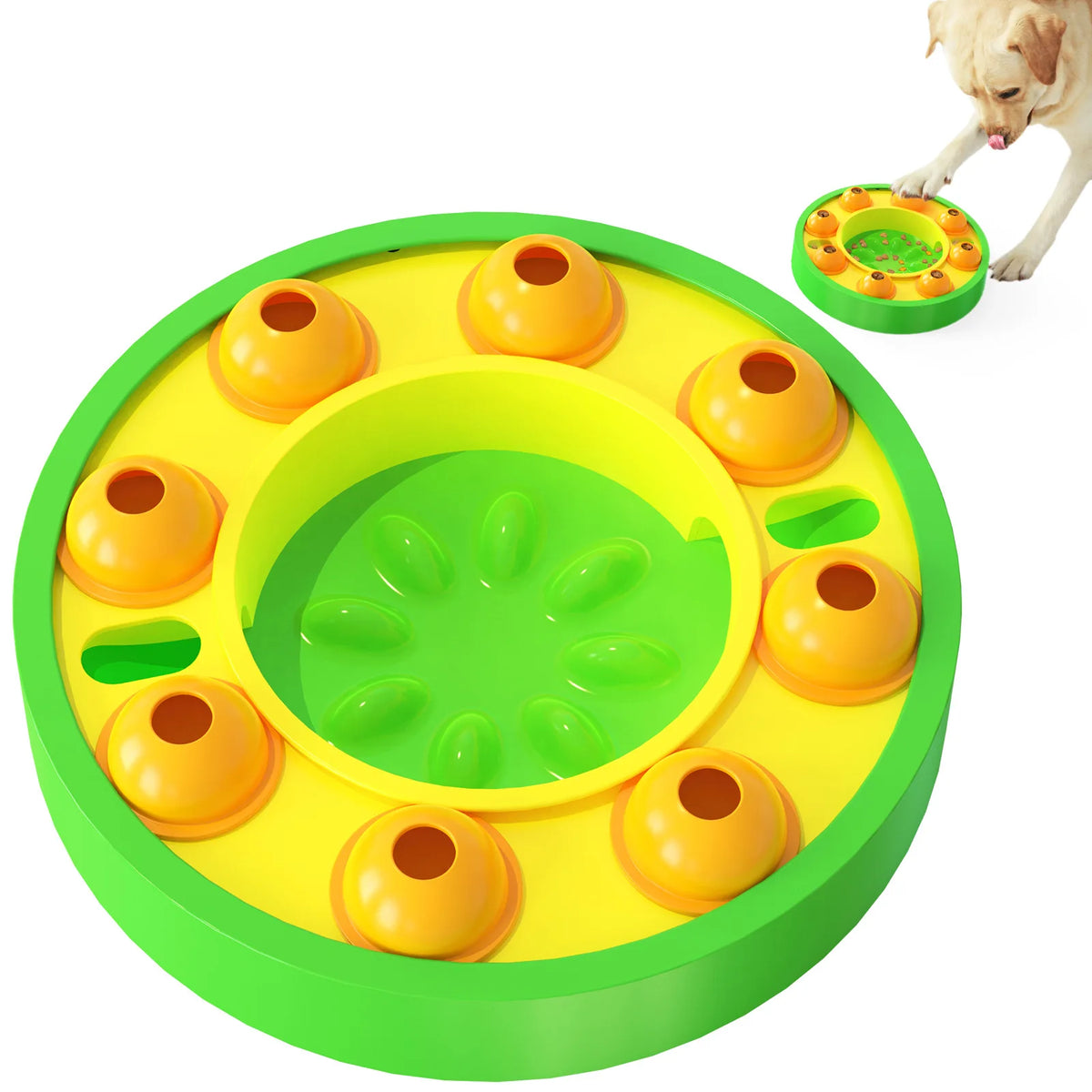 Interactive Dog Puzzle Feeder – Slow Feeding Treat Maze Enrichment Toy