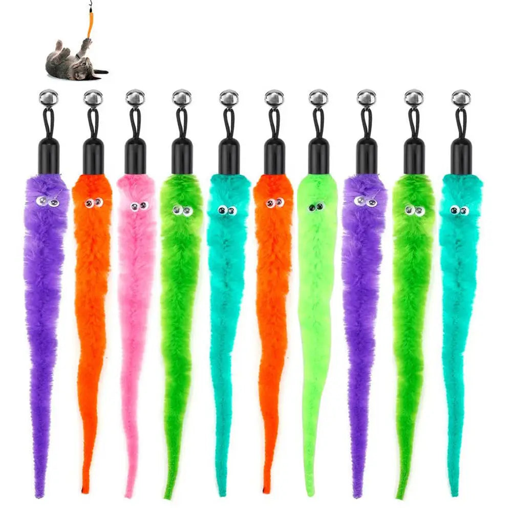 Ensemble d'accessoires de remplacement pour jouets pour chats avec souris, ver et balle