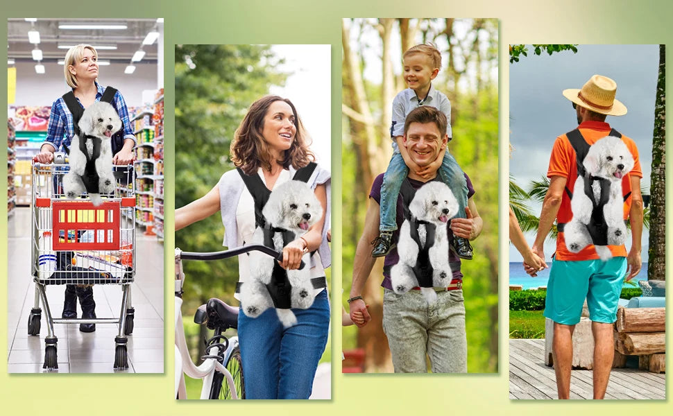 Hands-Free Dog Front Carrier Backpack for Hiking & Cycling