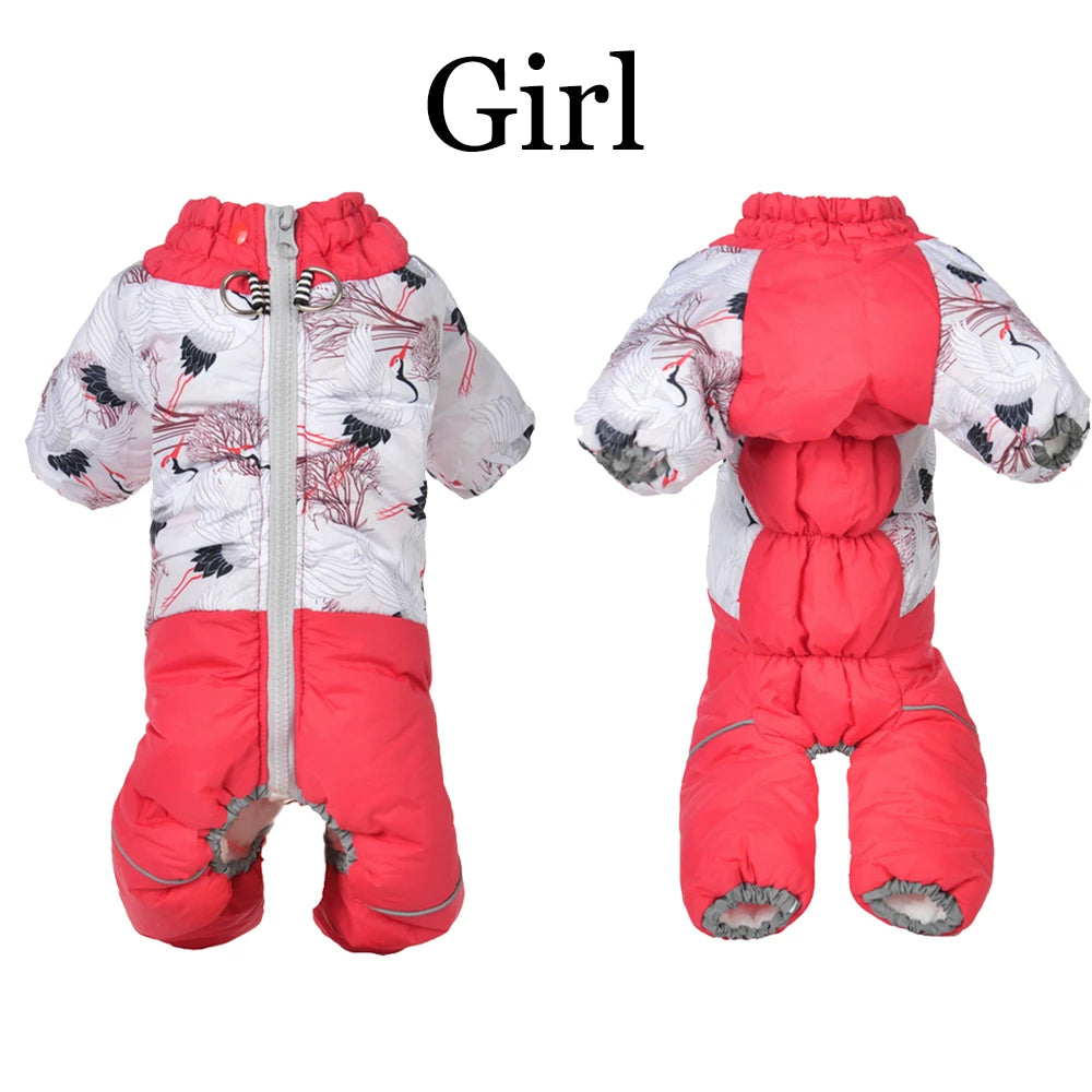 Waterproof Fleece Jumpsuit for Small Dogs