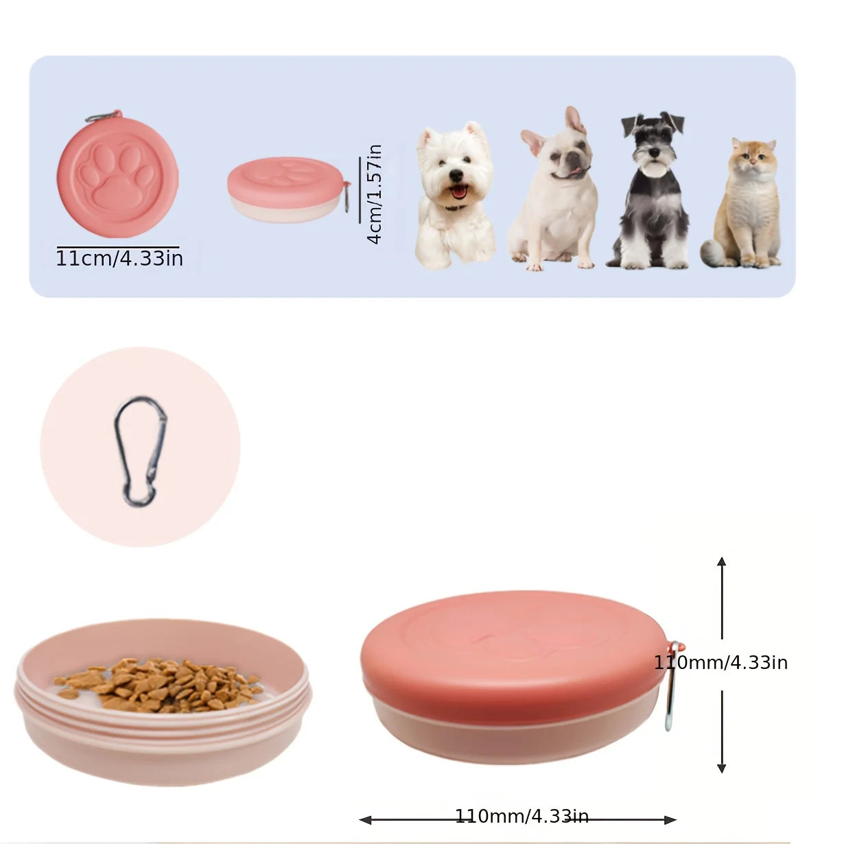 Portable Travel Bowl & Snack Box for Dogs