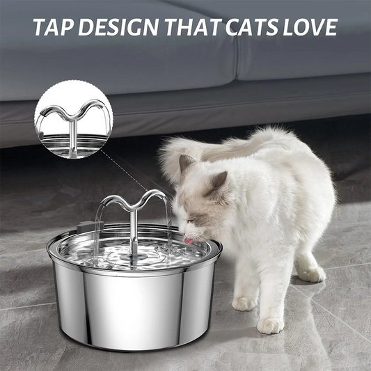 Fontaine à eau pour chat 3,2 L, fontaine de circulation avec système de triple filtration, gamelles d'eau multiples pour chats et chiens