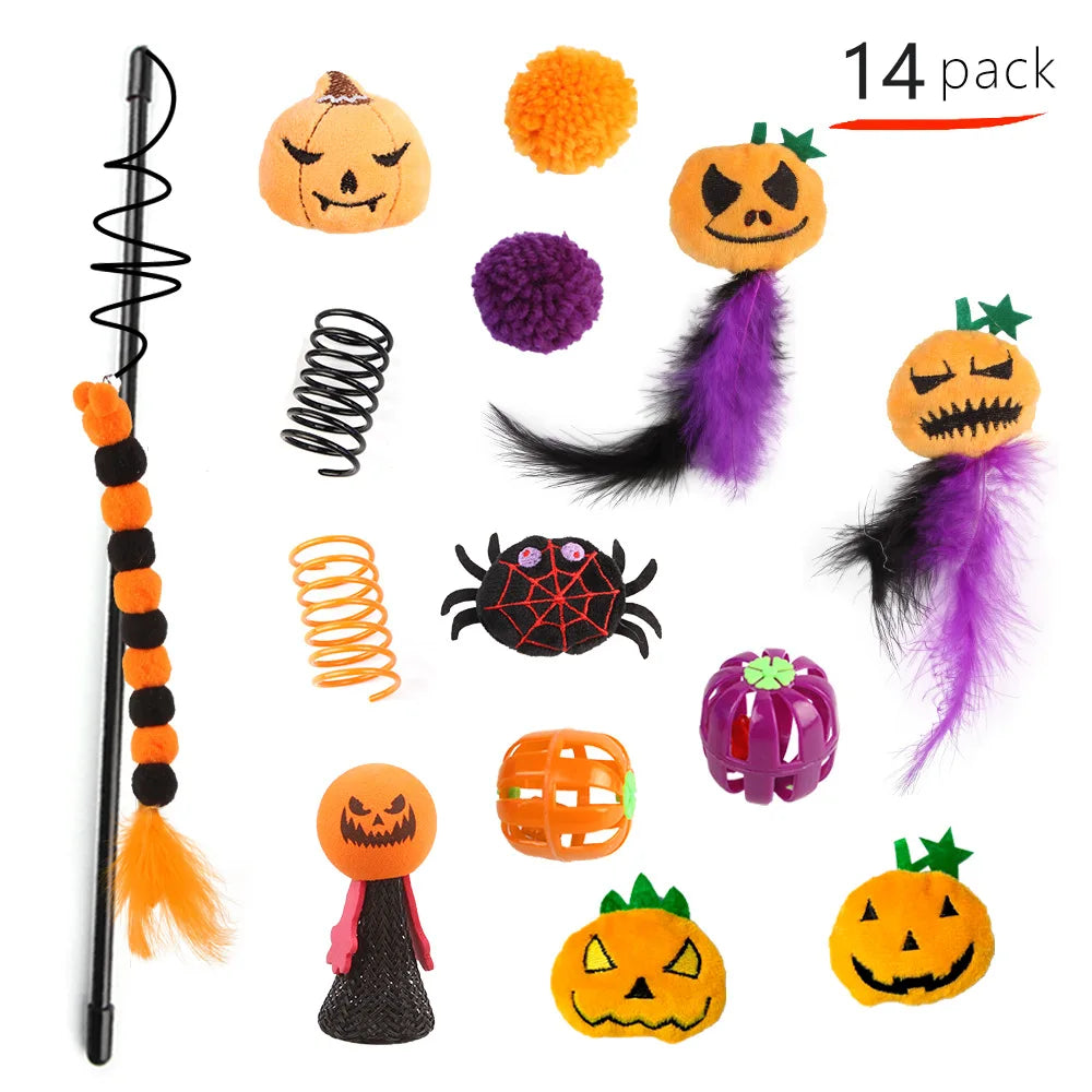 Interactive Cat Toy Variety Set with Wand, Mouse and Bell