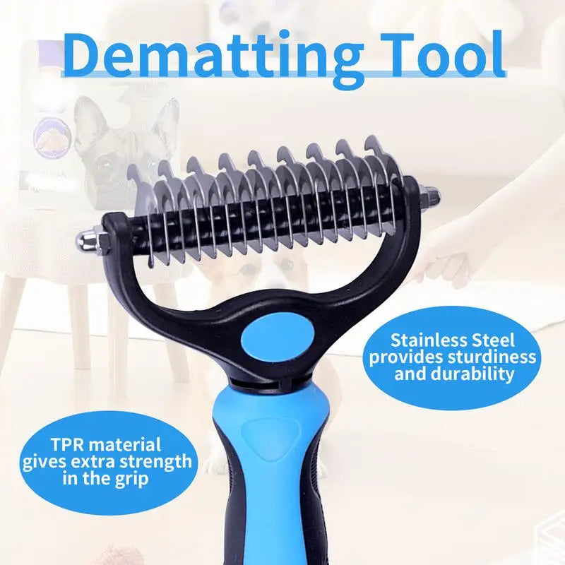 2-in-1 Pet Deshedding & Dematting Brush