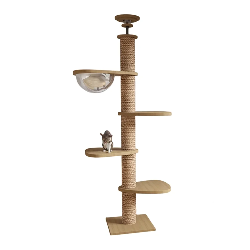 Adjustable Floor-to-Ceiling Cat Tree