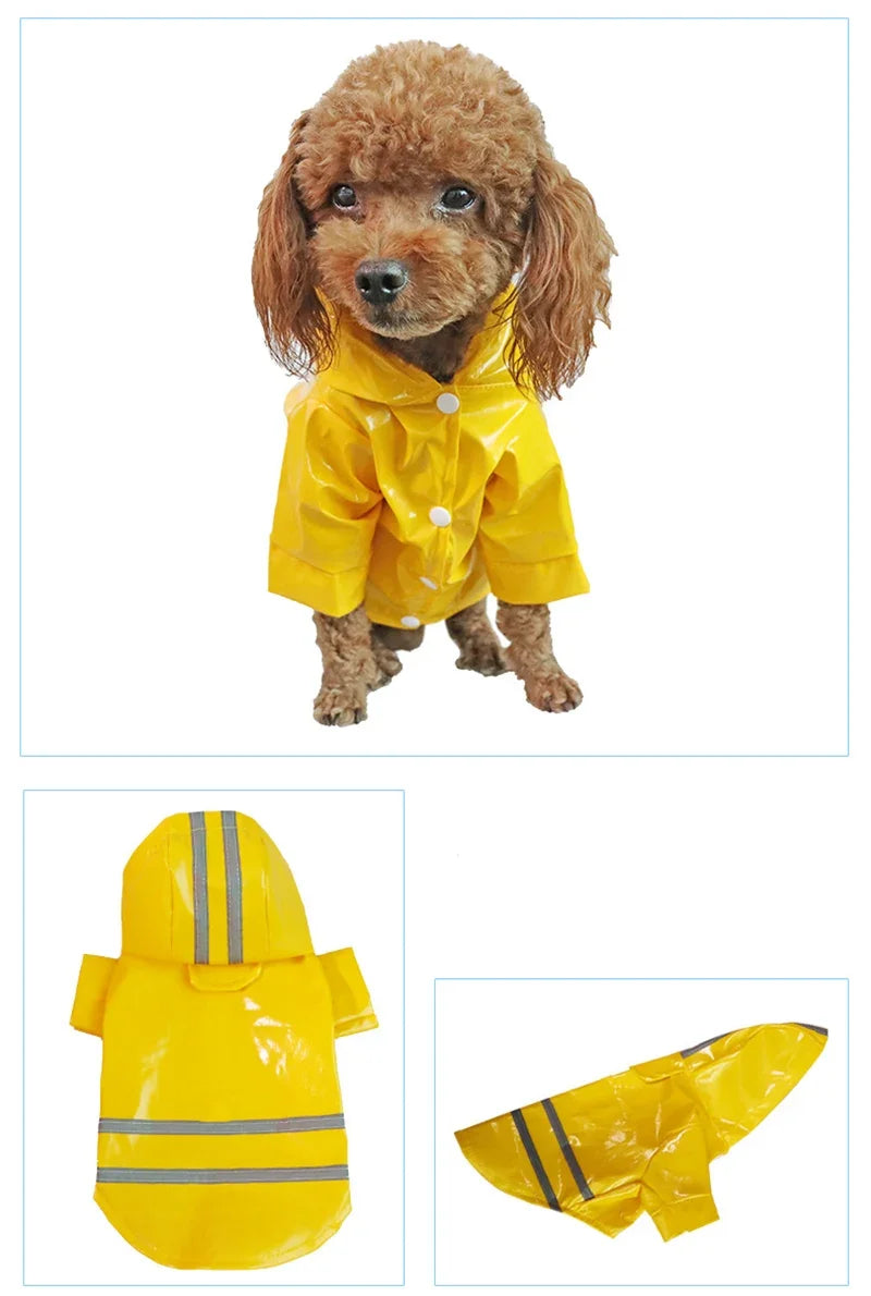 Imperméable réfléchissant pour chien | Cape Poncho coupe-vent pour petits chiens et chats