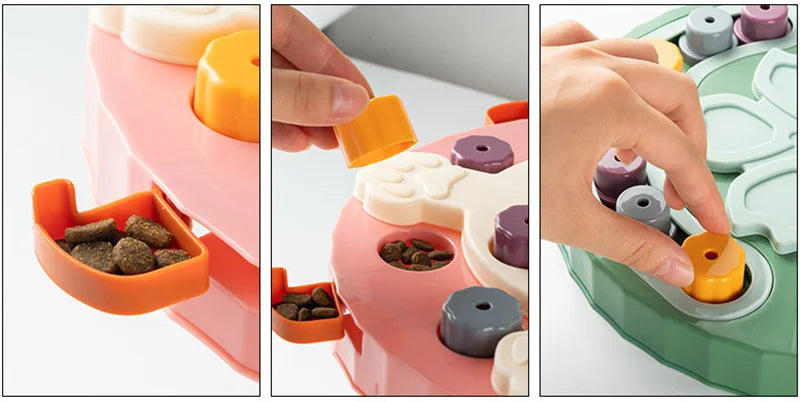 Interactive Puzzle Slow Feeder Bowl for Cats & Dogs