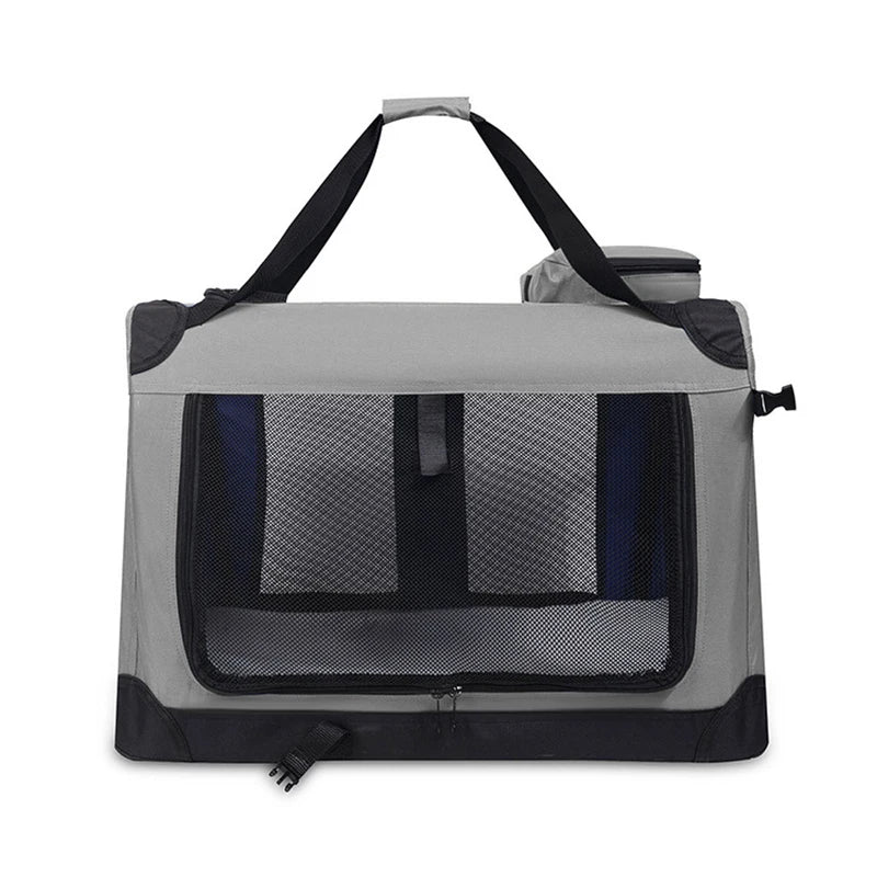 Cage de transport et de voyage pliable et souple avec tapis — 3 portes