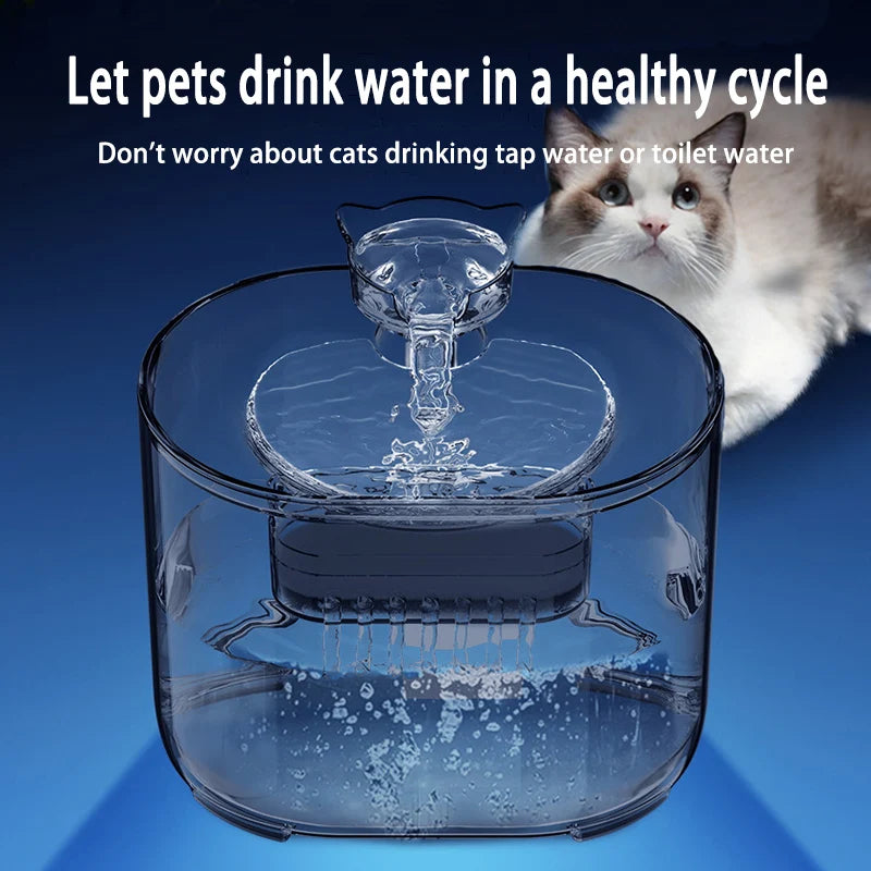 Filtered Pet Water Fountain for Cats & Dogs