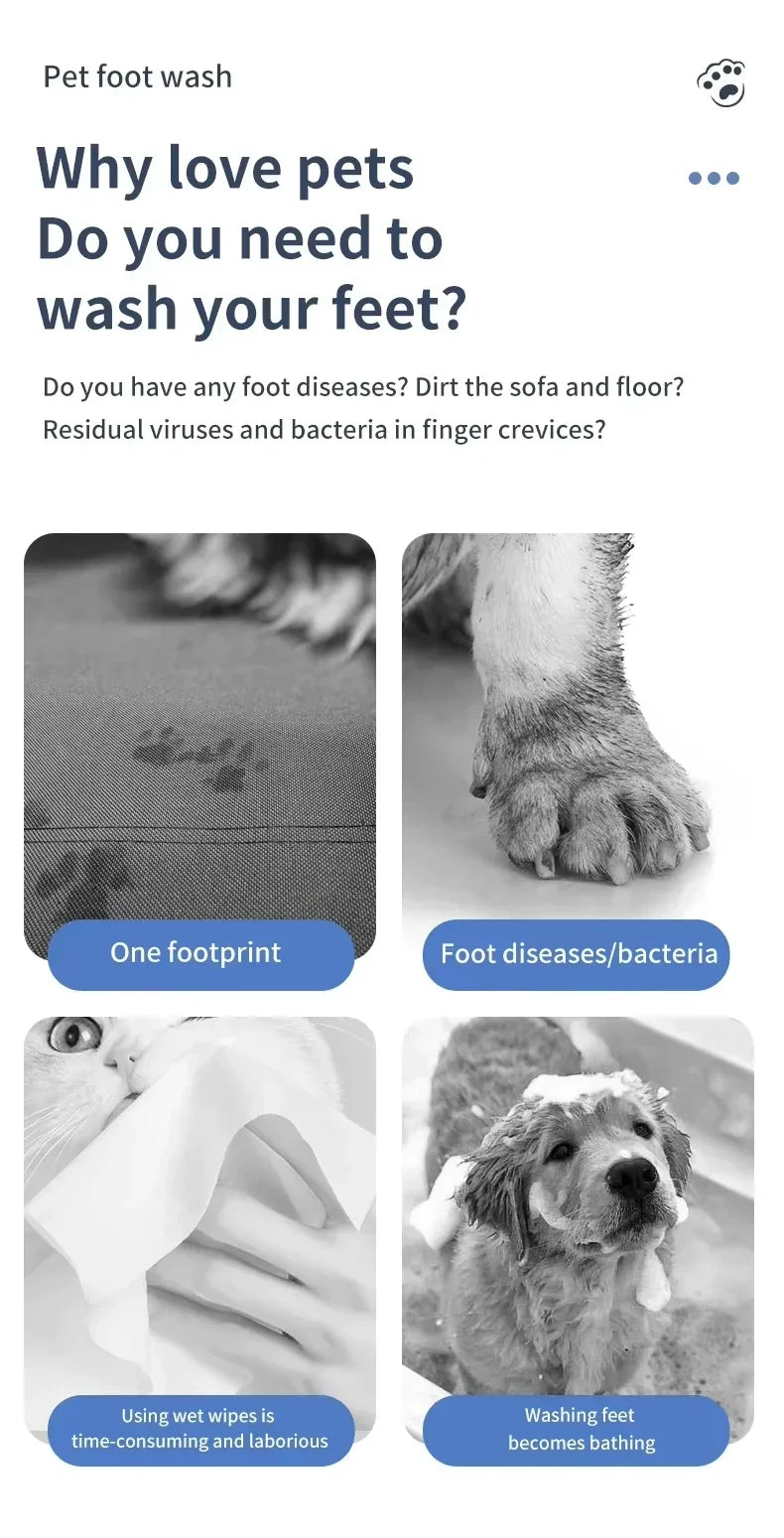 Electric Dog Paw Cleaner | Low Noise & Waterproof | 9 Colours