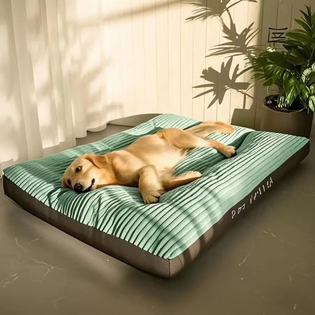 Corduroy Dog Bed Mat – Thick Washable Sofa Pad for Medium & Large Dogs