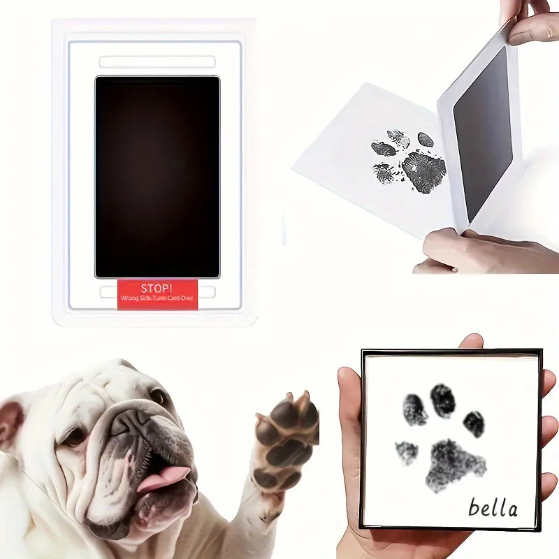 Tampon encreur sans contact pour empreintes de pattes d'animaux – Kit souvenir commémoratif pour chiens et chats