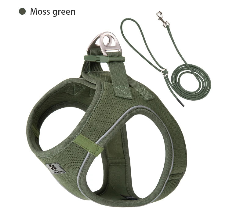 Reflective Dog & Cat Harness with Leash Set