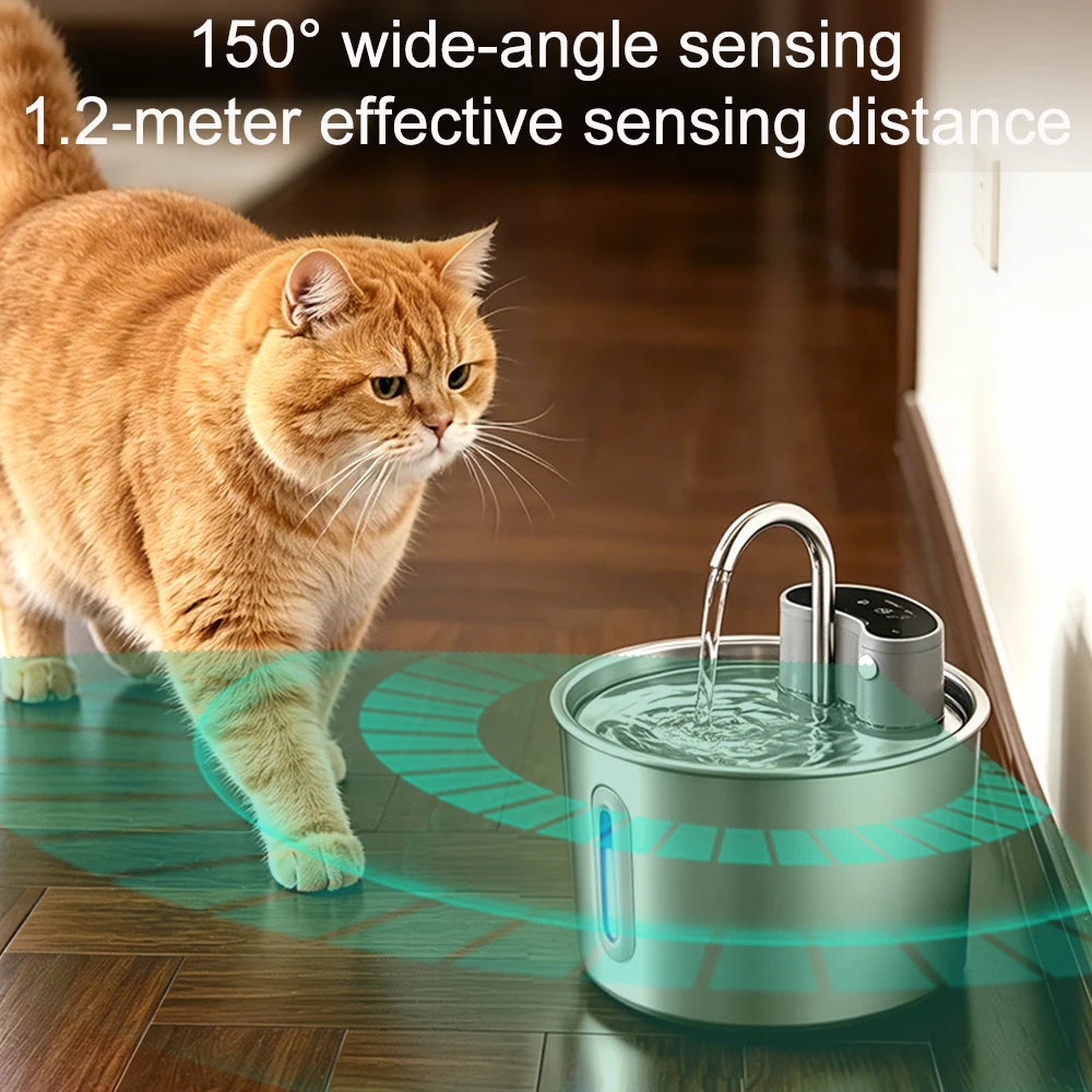 2.2L Rechargeable Smart Sensing Water Fountain for Cats & Dogs