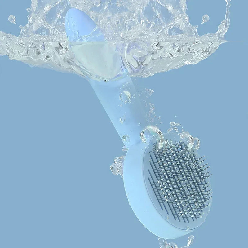 Brosse autonettoyante pour chats et chiens