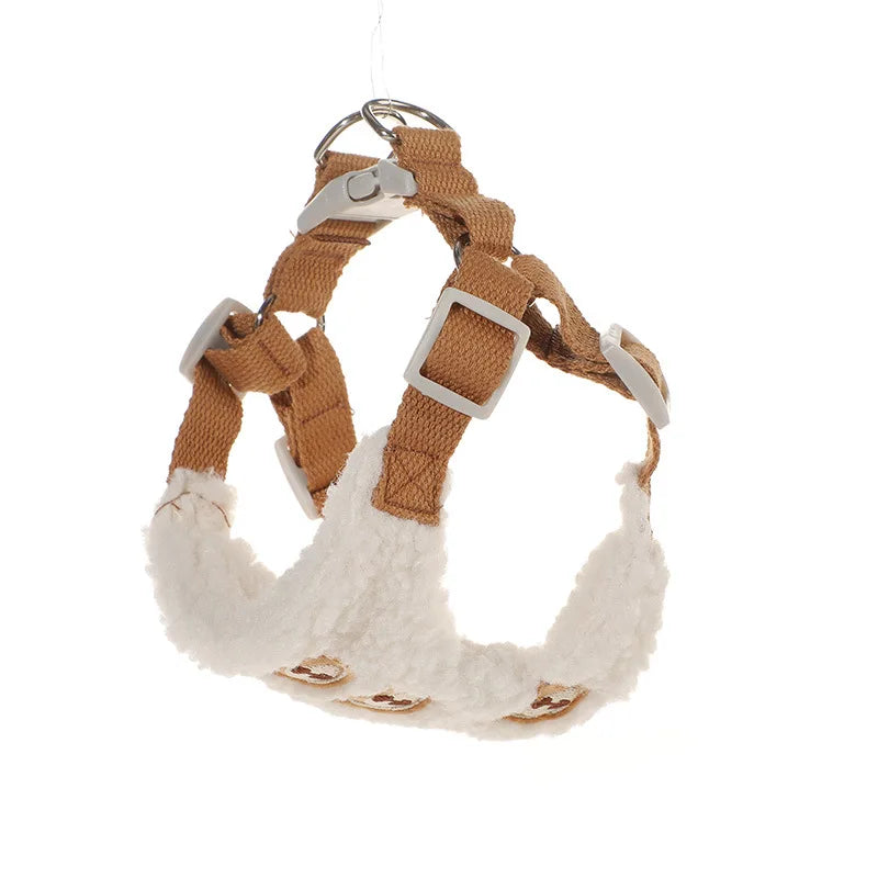 Bear Design Breathable Harness & Leash Set for Small Dogs & Cats