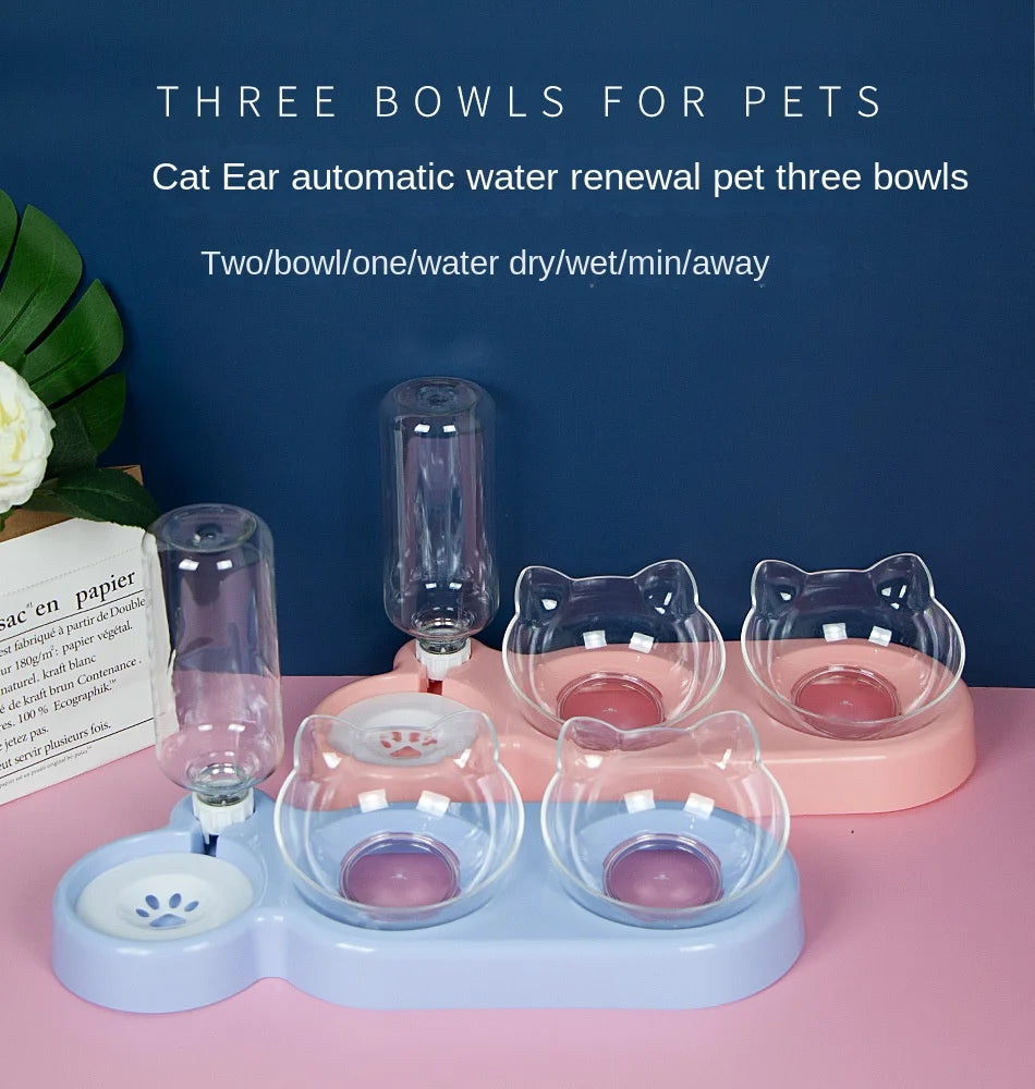 Elevated Double Pet Bowl Feeder – Raised Food & Water Station for Cats & Dogs