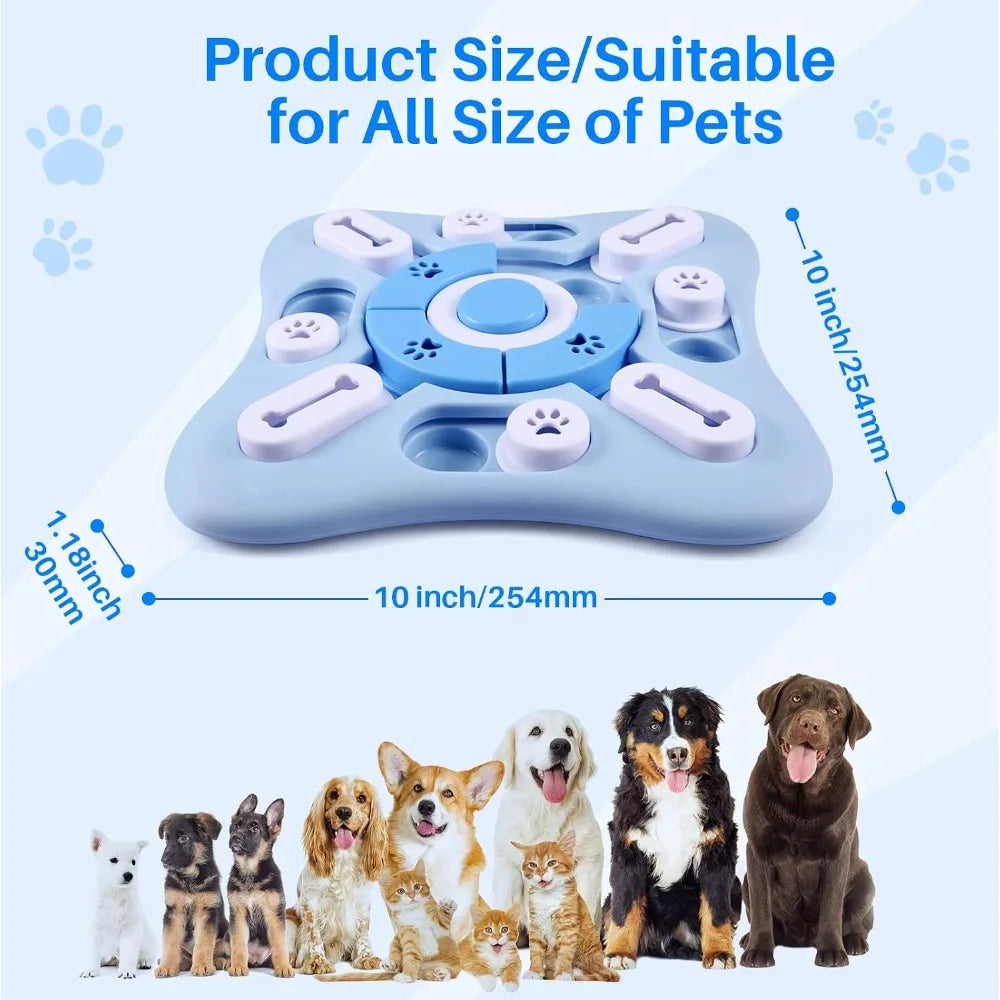 Interactive Dog Treat Puzzle Toy with Squeaker
