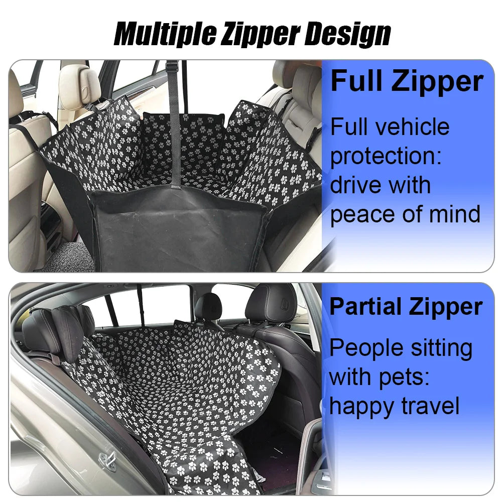 Waterproof Pet Car Seat Cover — Rear Back Seat Protector for Dogs & Cats