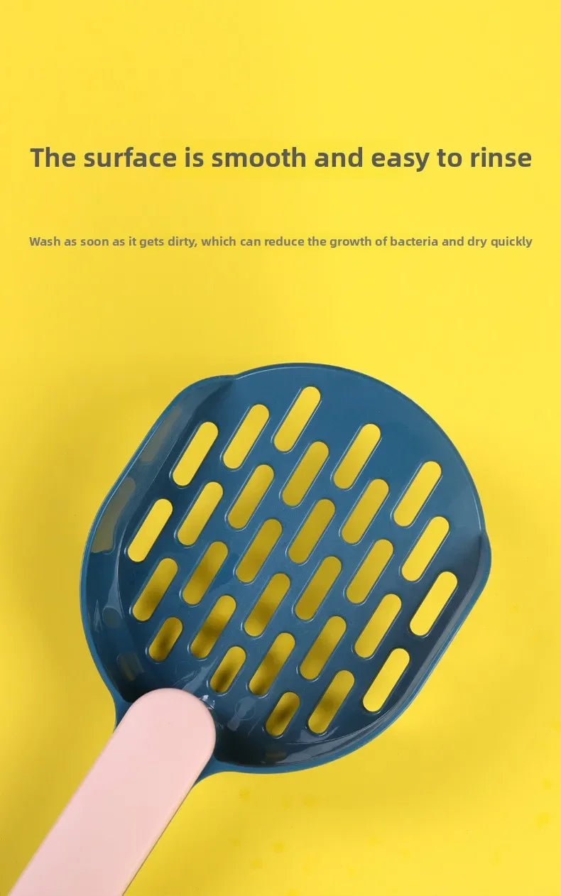 Cat Litter Scoop Set with Base & Fine-Hole Filter – Deep-Clean Sifting Scoop for Cat Litter Trays