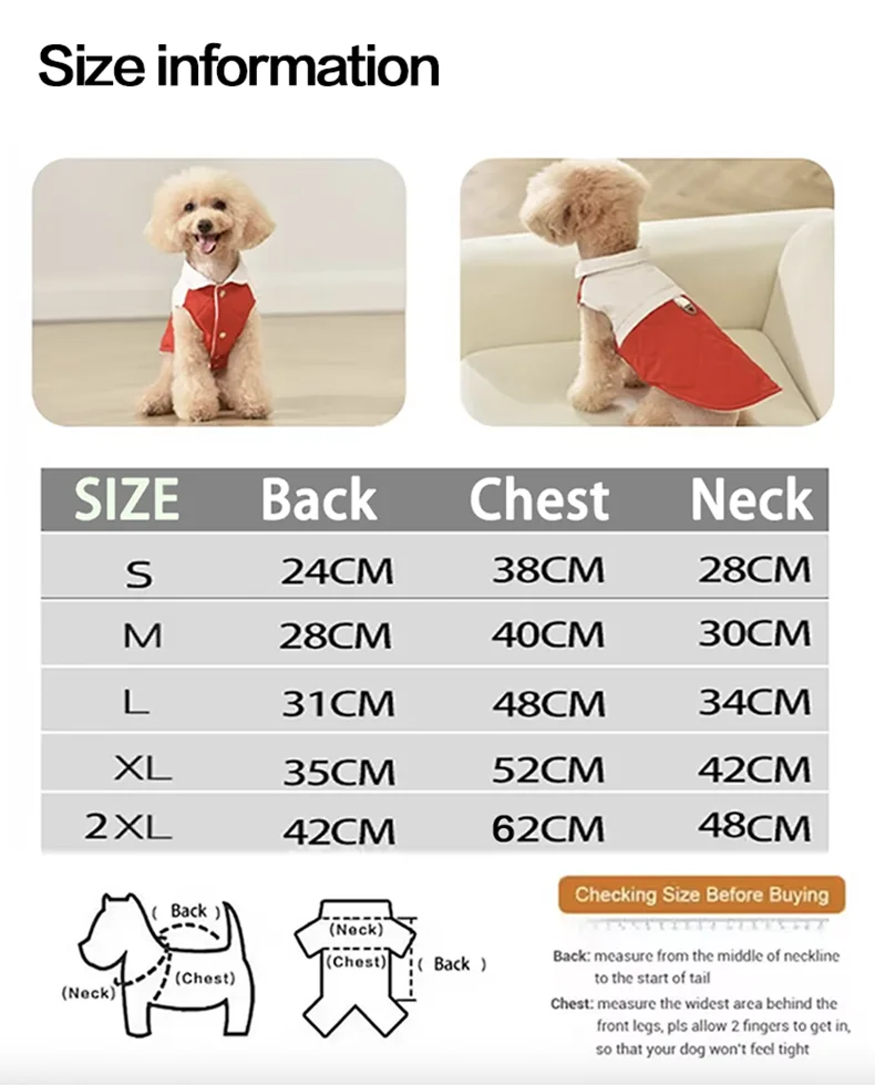 Warm Cotton Dog Coat Vest & Puppy Shirt