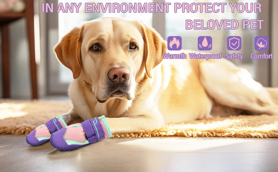 Anti-Slip Dog Boots & Paw Protectors | Set of 4