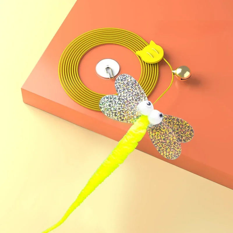 Cat Elastic Rope Toy with Bell and Door Hanger