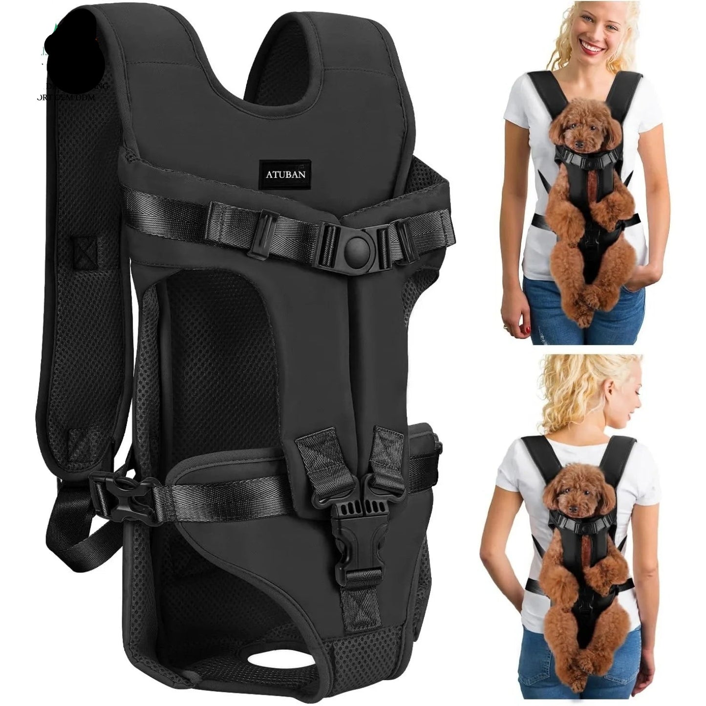 Hands-Free Dog Front Carrier Backpack for Hiking & Cycling