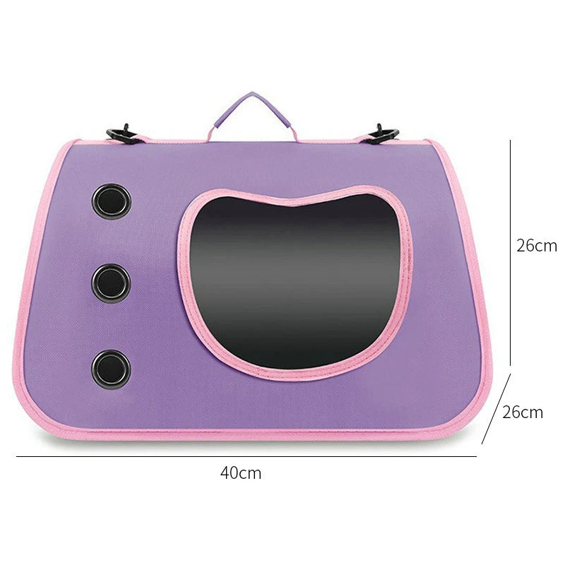 Portable Foldable Pet Carrier Backpack for Small Dogs & Cats — Lightweight & Breathable Travel Bag