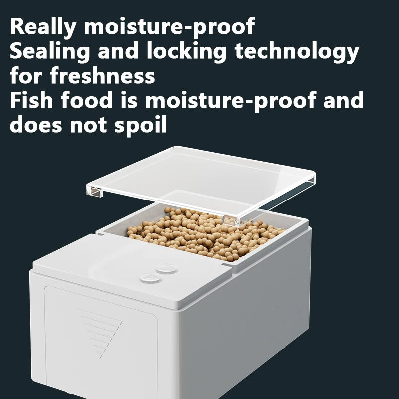 Distributeur automatique de nourriture pour poissons – Distributeur quantitatif pour poissons rouges et aquariums intérieurs