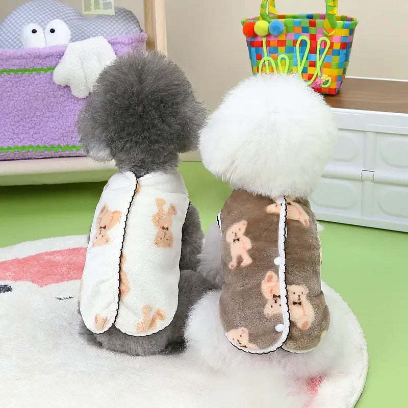 Plush Velvet Jumpsuit for Small Dogs and Cats
