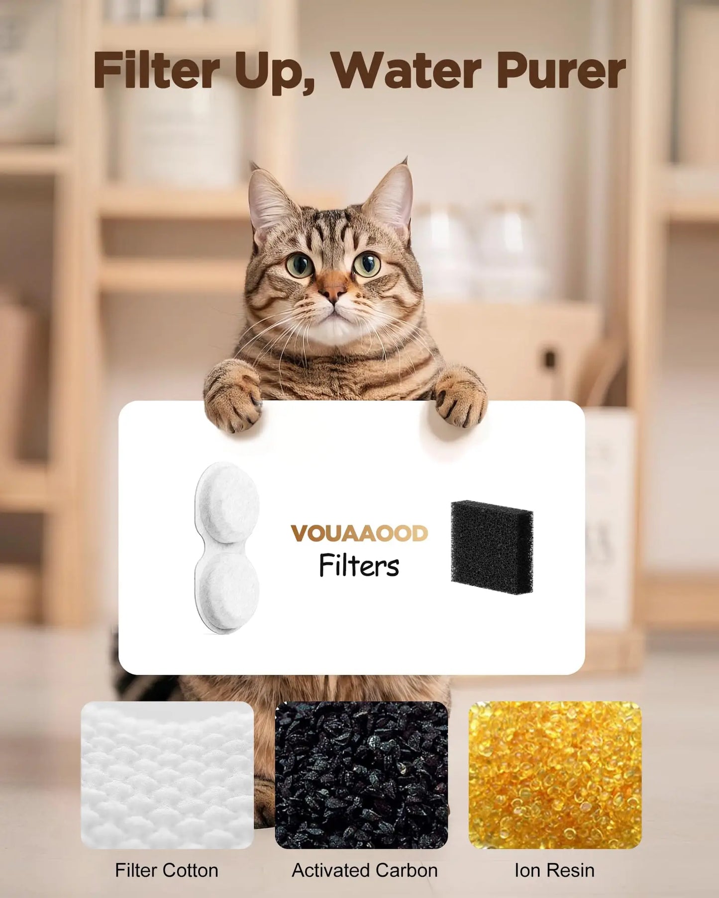 Automatic cat drinking fountain, dog water feeder, visual cat fountain, water fountain suitable for small and medium-sized pets