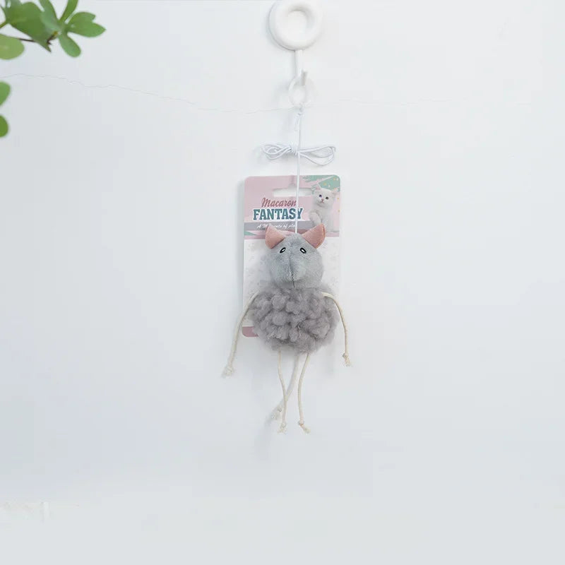 Plush Catnip Mouse Hanging Toy