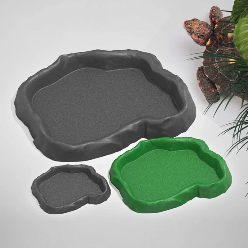 Reptile Rock-Style Food & Water Bowl for Terrariums