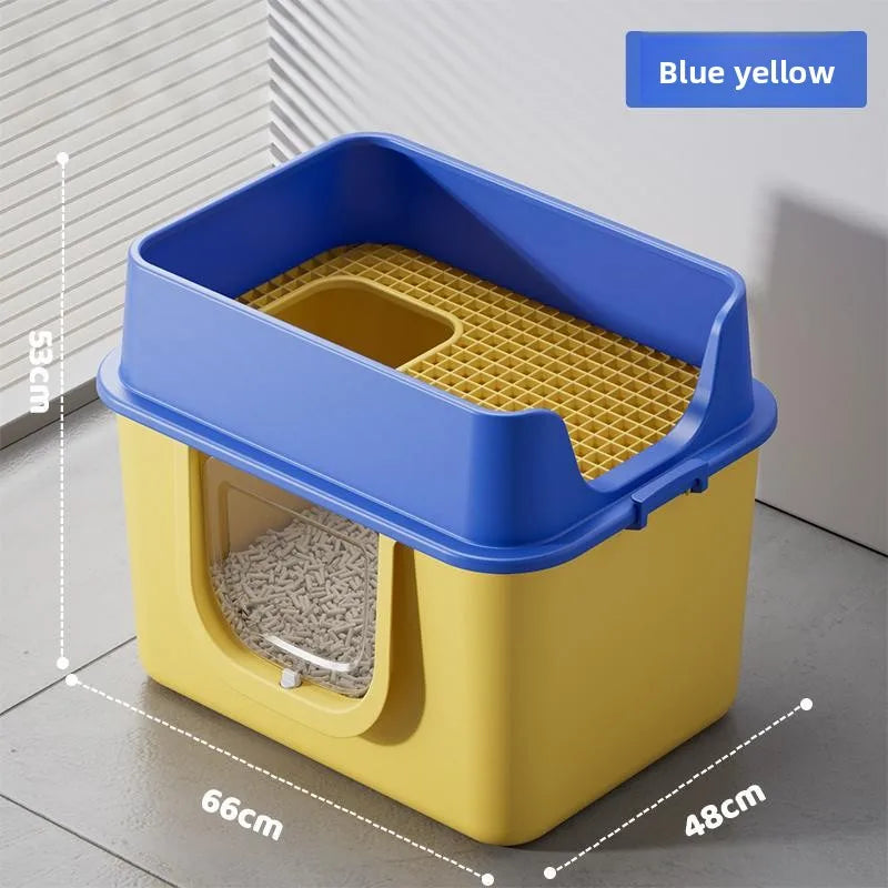 Top Entry Self-Cleaning Cat Litter Box with Odour Control & Anti-Splash Drawer