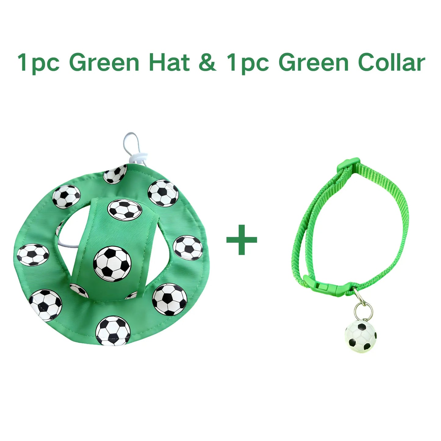 Football Fan Hat & Collar Costume Set for Cats