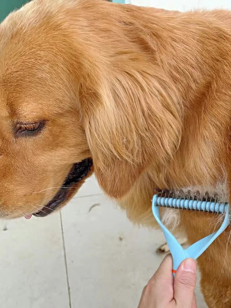 Stainless Steel Grooming Brush & De-shedding Comb for Dogs