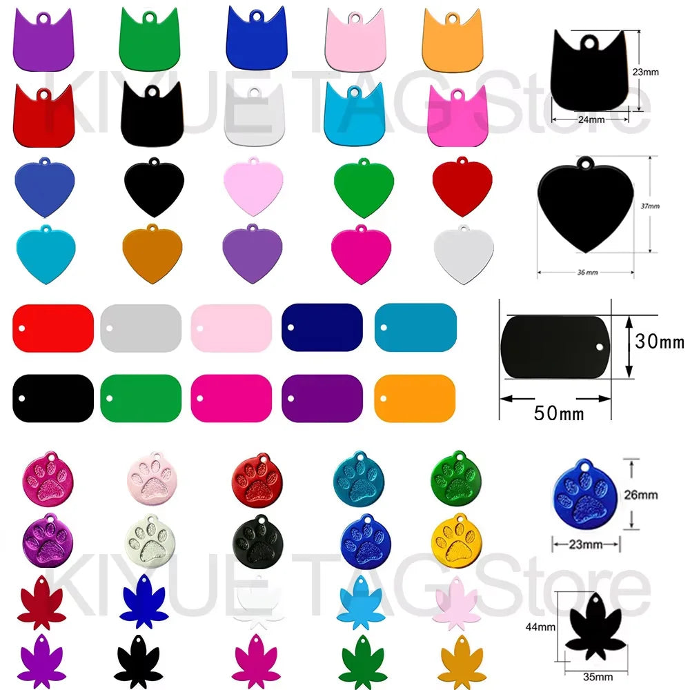 Personalised Aluminium Pet ID Tags – Pack of 100