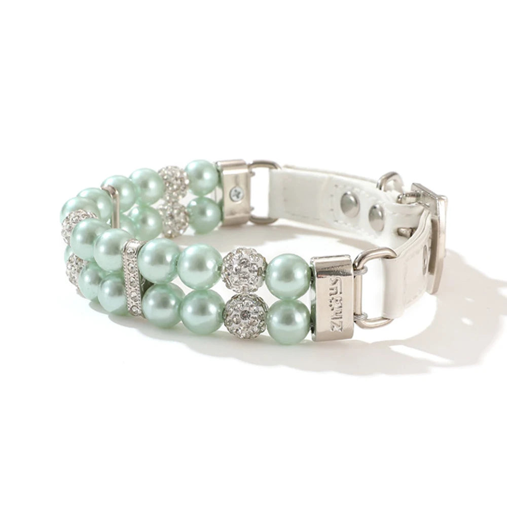 Pearl & Rhinestone Pet Collar for Cats & Dogs