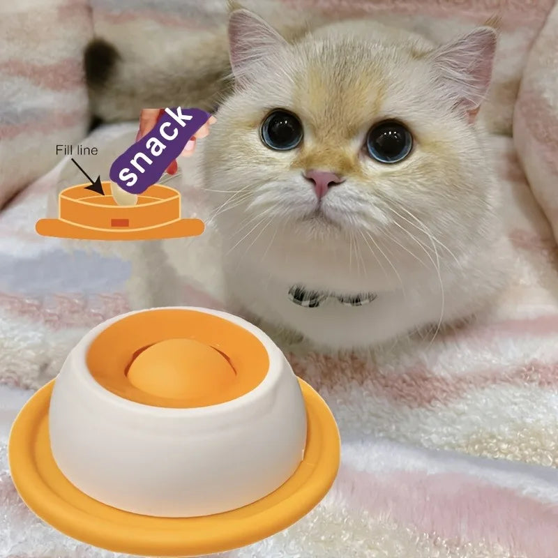 Interactive Lick Mat & Slow Feeder Bowl for Dogs & Cats — Promotes Dental Health & Calm Eating