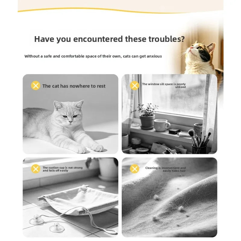Suction-Cup Cat Window Hammock