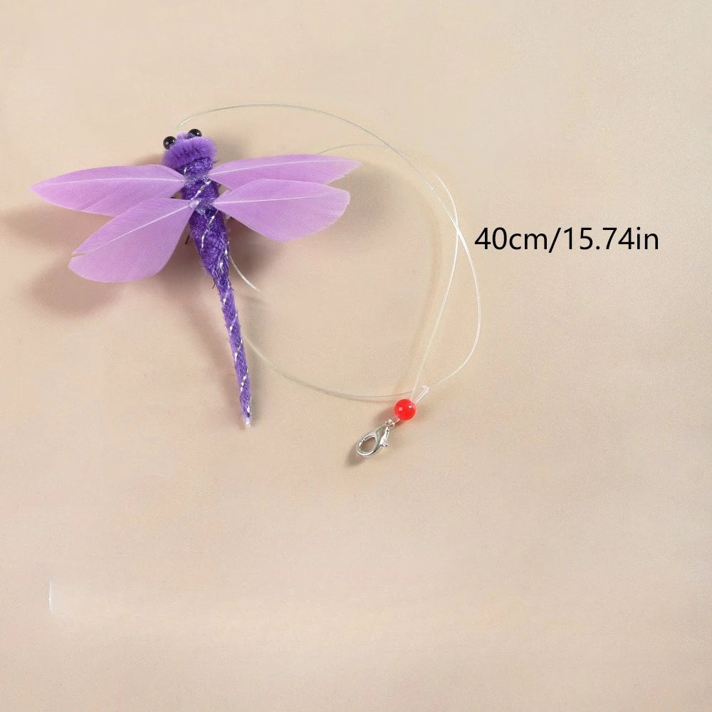 Hands-Free Butterfly Cat Wand Toy with Suction Cup & Bell