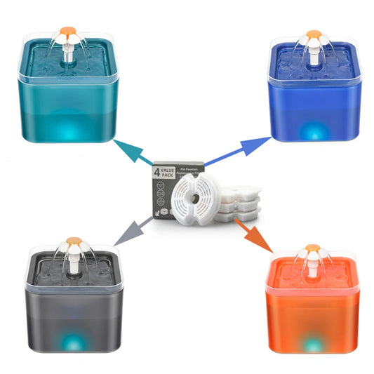 Pet Water Dispenser Replacement Filters - Activated Carbon & Ion Resin